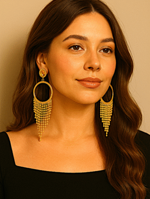 Best Quality Artificial Jewelry, Earrings Golden