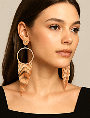 Best Quality Artificial Jewelry, Earrings Peach